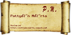 Pattyán Márta névjegykártya